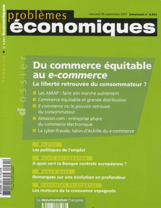 Problèmes économiques N° 2931, Mercredi 26 septembre 2007 : Du commerce équitable au e-commerce. La