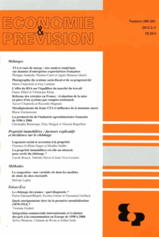 Economie et prévision N° 200-201/2014
