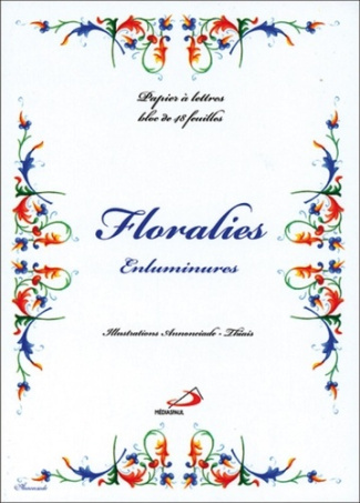 Papier a lettres floralies enluminures bpl15