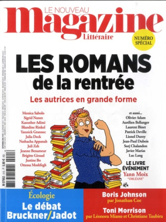 Le Nouveau Magazine Littéraire N° 21, octobre 2019 : Les romans de la rentrée. Les autrices en grand