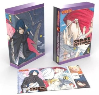 Naruto - Sasuke Retsuden Tome 2 : Coffret avec cale pour le tome 1   ex-libris exclusif ! Edition co