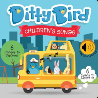 Ditty bird - livre musical bebe : comptines en anglais - les roues de l'autobus