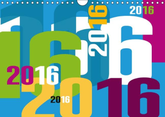 CALENDRIER TYPOGRAPHIQUE 2016 CALENDRIER MURAL 2016 DIN A4 HORIZONTAL