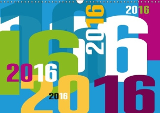 CALENDRIER TYPOGRAPHIQUE 2016 CALENDRIER MURAL 2016 DIN A3 HORIZONTAL