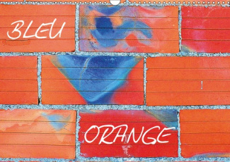 BLEU ORANGE (CALENDRIER MURAL 2019 DIN A3 HORIZONTAL) - DEUX COULEURS S'OPPOSENT DANS UNE TEMPETE IN