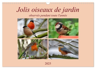 Jolis oiseaux de jardin (Calendrier mural 2025 DIN A3 vertical), CALVENDO calendrier mensuel. Observ