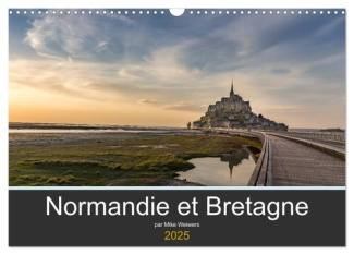 Normandie et Bretagne (Calendrier mural 2025 DIN A3 vertical), CALVENDO calendrier mensuel. Beaux en