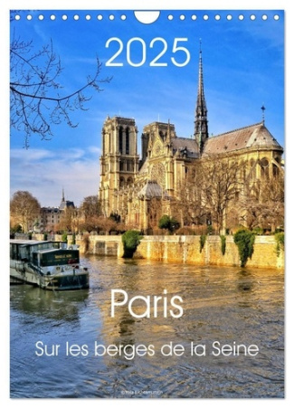 Paris Sur les berges de la Seine (Calendrier mural 2025 DIN A4 horizontal), CALVENDO calendrier mens