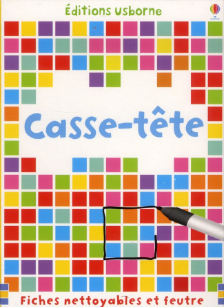 Casse-tête. Fiches nettoyables et feutre