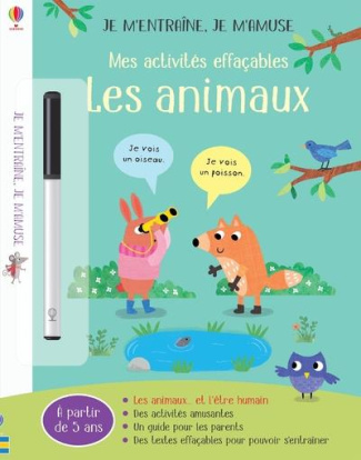 Mes activités effaçables Les animaux. Avec un feutre à encre effaçable