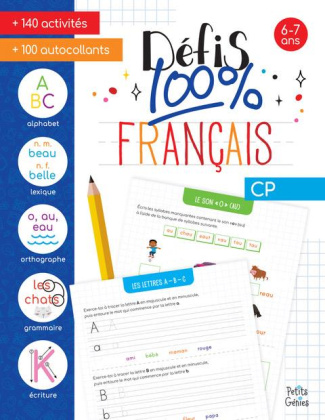 Défis 100% français CP. Avec 100 autocollants