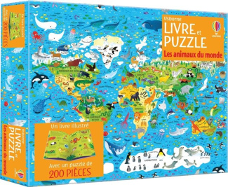 LES ANIMAUX DU MONDE - COFFRET LIVRE ET PUZZLE - DES 7 ANS