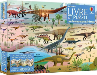 Les dinosaures dans le temps - Coffret Livre et puzzle