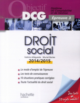Droit social. Epreuve 3, Edition 2014-2015