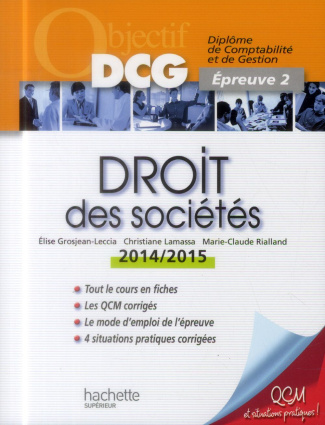 Droit des sociétés DCG 2. Edition 2014-2015