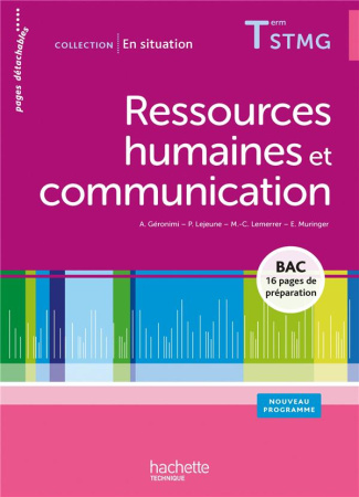 Ressources humaines et communication Tle STMG