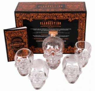 Bar clandestino. Coffret livre + bouteille + verres