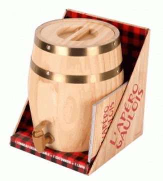 L'apéro gaulois. Coffret livre + tonneau + entonnoir