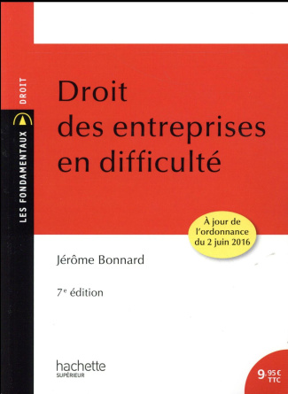 Droit des entreprises en difficulté. 7e édition