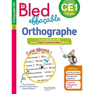 Le BLED effaçable Orthographe CE1. Edition 2018