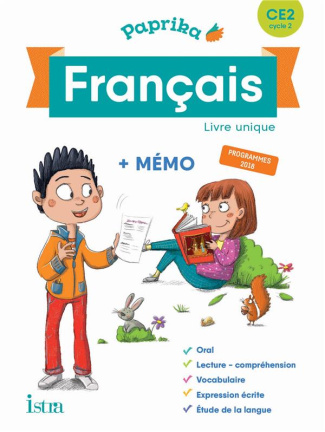 Français CE2 cycle 2 Paprika. Livre unique   mémo, Edition 2019