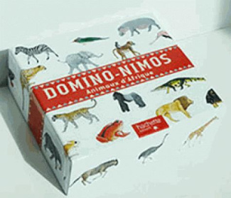 Domino Nimos- Animaux d'Afrique / 34 dominos, 1 règle du jeu, 2-4 joueurs