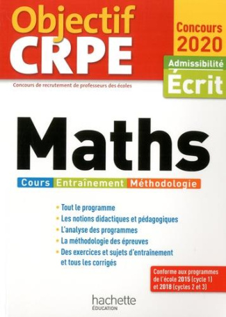 Maths. Admissibilité écrit, Edition 2020