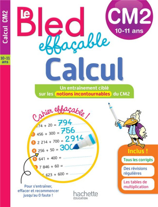 Le Bled effaçable Calcul CM2 . Edition 2019