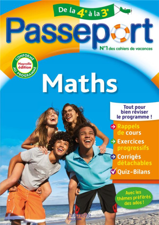 Passeport Maths de la 4e à la 3e. Edition 2022