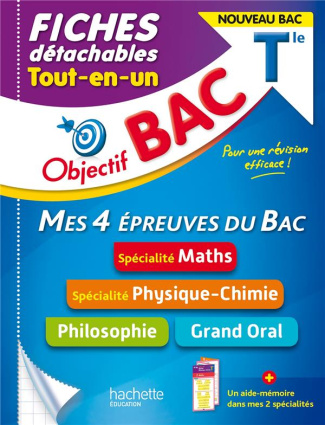 Mes 4 épreuves du Bac Tle. Maths ; Physique-chime ; Philosophie ; Grand oral