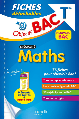 Fiches détachables Spécialité maths Tle. Edition 2022