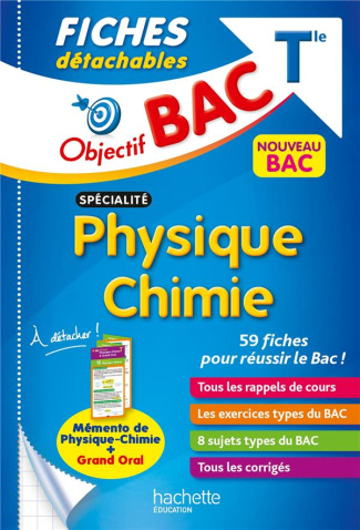 Fiches détachables Spécialité Physique Chimie Tle. Edition 2021