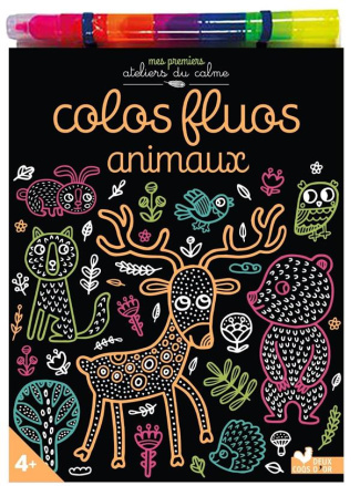 Colos fluos animaux. Avec un feutre multimines