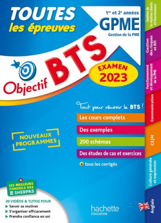 Toutes les matières BTS GPME 1re et 2e années. Edition 2023