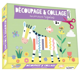 DECOUPAGE ET COLLAGE ANIMAUX RIGOLOS - COFFRET AVEC ACCESSOIRES