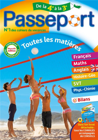 Passeport Toutes les matières de la 4e à la 3e. Edition 2024