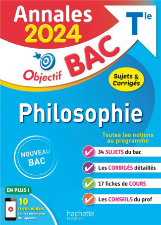 Philosophie Tle. Sujets & corrigés, Edition 2024