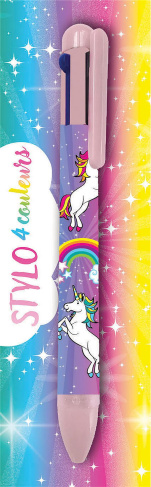 STYLO 4 COULEURS LICORNES