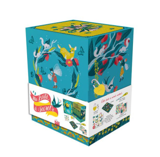 Ma boîte à secret. Coffret avec 1 cadenas, 1 carnet, 1 stylo à encre invisible, 4 planches de sticke