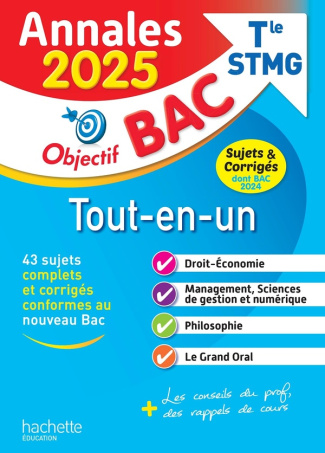 Tout-en-un Tle STMG. Sujets & corrigés, Edition 2025