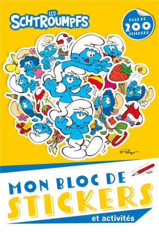 Les Schtroumpfs. on bloc de stickers et activités