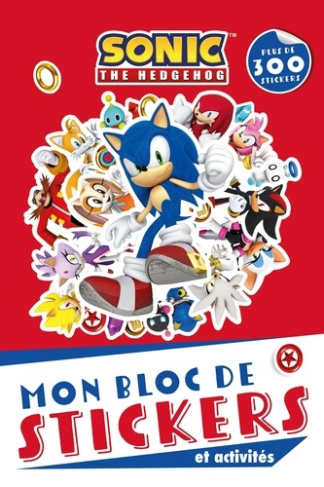 Bloc de stickers et activités Sonic the Hedgehog. Avec plus de 300 stickers
