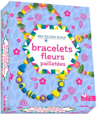 Bracelet fleurs pailletées