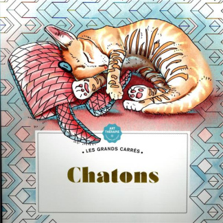 Les grands carrés Chatons. 45 coloriages anti-stress