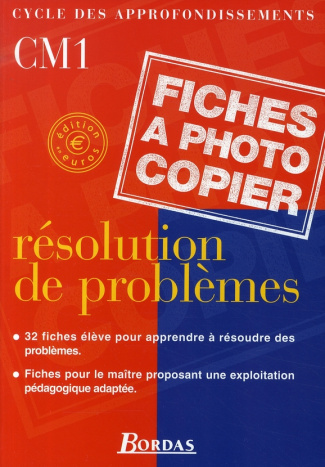 Résolution de problèmes CM1. Fiches à photocopier