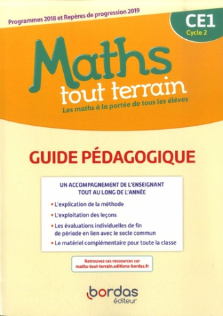 Mathématiques CE1 Cycle 2 Maths tout terrain. Guide pédagogique, Edition 2020