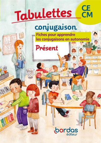 Tabulettes conjugaison Présent CE-CM. 10 carnets   1 guide pédagogique, Edition 2021