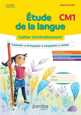 Etude de la langue CM1. Cahier d'entraînement, Edition 2022