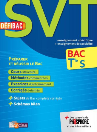 SVT enseignement spécifique   enseignement de spécialité Bac Tle S