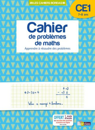 Cahier de problèmes de maths CE1 7-8 ans. Apprendre à résoudre des problèmes